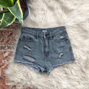 Urban Outfitters Shorts - UO BDG Super High Rise Cheeky Distressed Shorts Urban Outfitters Shorts - UO BDG Super High Rise Cheeky Distressed Shorts